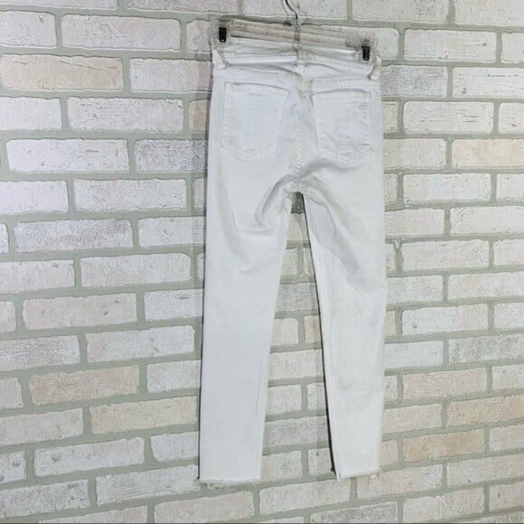Rag & bone NWT Blanc Skinny Jeans with Raw Hem Size 24 - Picture 9 of 11